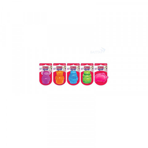 Kong игрушка для собак Сквиз Джелс средняя в ассортименте (медведь, бегемот, слон, свинка, лягушка)