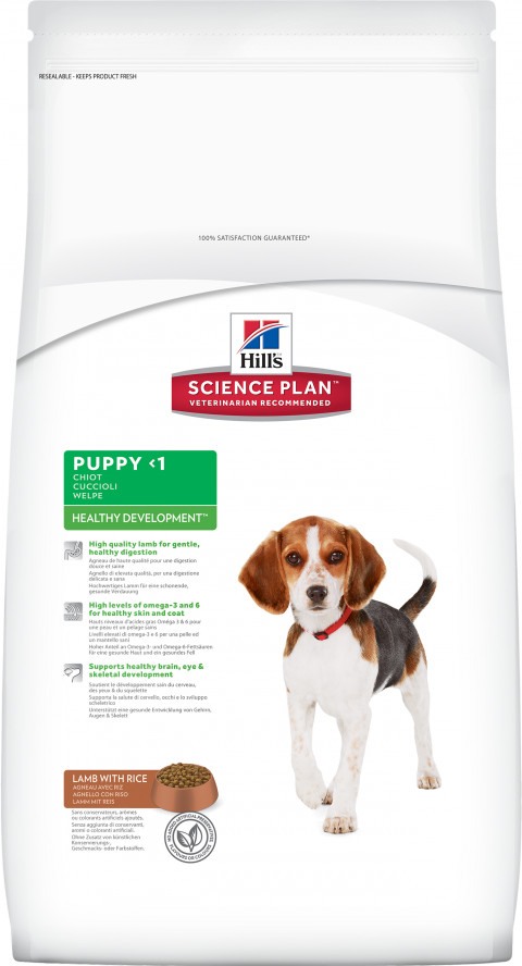 Hill's Science Plan Healthy Development сухой корм для щенков средних пород с ягненком и рисом - 12 кг
