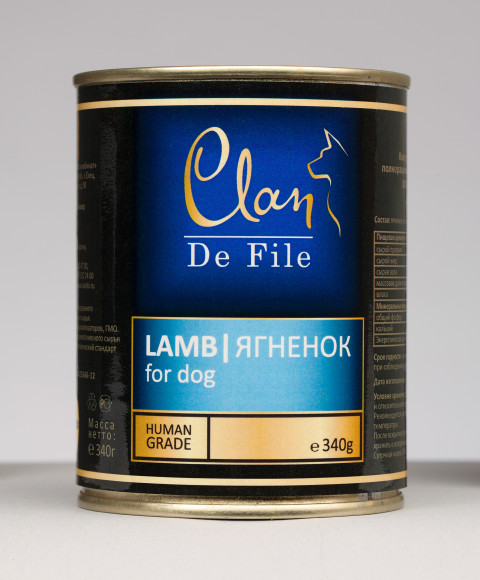 Консервы Clan De File для собак с ягненком - 340 г