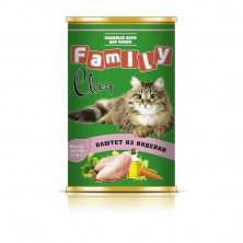 Clan Family влажный корм для кошек паштет из индейки в консервах - 415 г