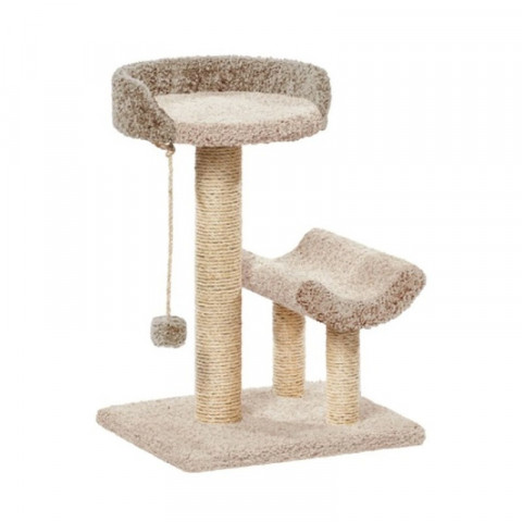 Пушок Кука когтеточка для кошек, цвет молочный с капучино