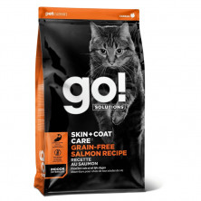 Сухой беззерновой корм GO! Skin + Coat GF Salmon для котят и кошек с лососем 7.26 кг