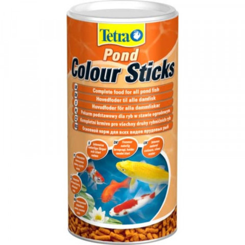 Tetra Pond Color Sticks корм для прудовых рыб палочки для окраски  -  1 л - 175 г