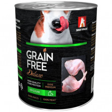 Зоогурман Grain Free Deluxe влажный корм для взрослых собак всех пород с кроликом - 350 г
