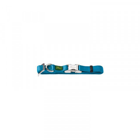 Hunter ошейник для собак ALU-Strong S (30-45 см) нейлон с металлической застежкой бирюзовый