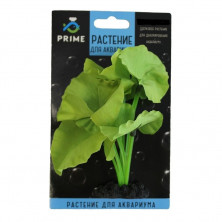 Prime растение шелковое для аквариума "Нимфея", зеленое 20 см