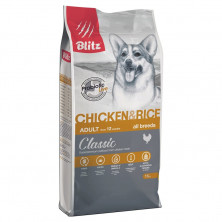 Сухой корм Blitz Adult Chicken & Rice для взрослых собак с курицей и рисом - 15 кг
