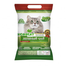 Наполнитель для кошачьего туалета Homecat Эколайн Зеленый чай комкующийся  - 6 л (2.8 кг)
