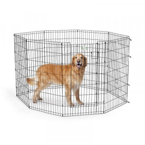 MidWest вольер Life Stages 8 панелей с дверью-MAXLock черный 61х107 см