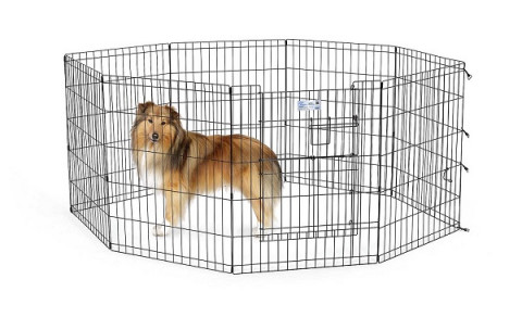 MidWest вольер Life Stages 8 панелей со сплит-дверью MAXLock черный 61х76 см