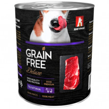 Зоогурман Grain Free Deluxe влажный корм для взрослых собак всех пород с телятиной - 350 г