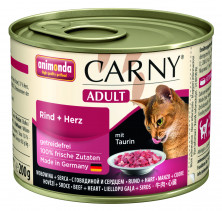Animonda Консервы Carny Adult с говядиной и сердцем для взрослых кошек всех пород - 200 г