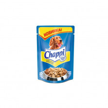 Chappi "Курочка аппетитная" паучи консервированный корм с курицей для взрослых собак всех пород - 100 г