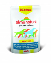 Almo Nature Classic Adult Dog Tuna, Chicken & Cheese Jelly паучи для взрослых собак с тунцом, курицей и сыром в желе - 70 г