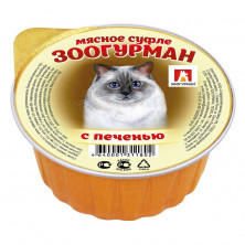 Влажный корм Зоогурман для взрослых кошек с печенью - 100 г