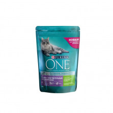 Сухой корм Purina One для взрослых кошек с чувствительным пищеварением с индейкой и рисом - 200 г