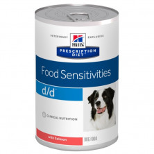 Влажный диетический корм для собак Hill's Prescription Diet d/d Food Sensitivities при пищевой аллергии, с лососем - 370 г