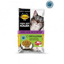 Васька сухой корм для кошек для профилактики МКБ мясное ассорти и овощи - 2 кг