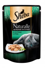 Sheba Naturalle влажный корм в паучах для кошек с курицей и уткой 80 г