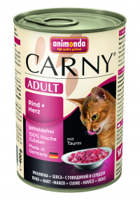 Animonda Консервы Carny Adult с говядиной и сердцем для взрослых кошек любых пород - 400 г