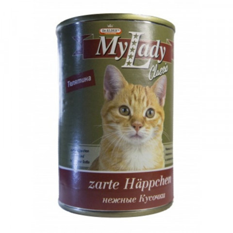 Консервы Dr. Alder's My Lady Classic для взрослых кошек с телятиной 415 г