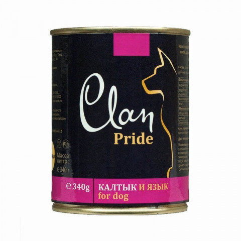 Консервы Clan Pride для собак с калтыком и языком - 340 г