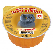 Влажный корм Зоогурман для взрослых кошек с курицей - 100 г