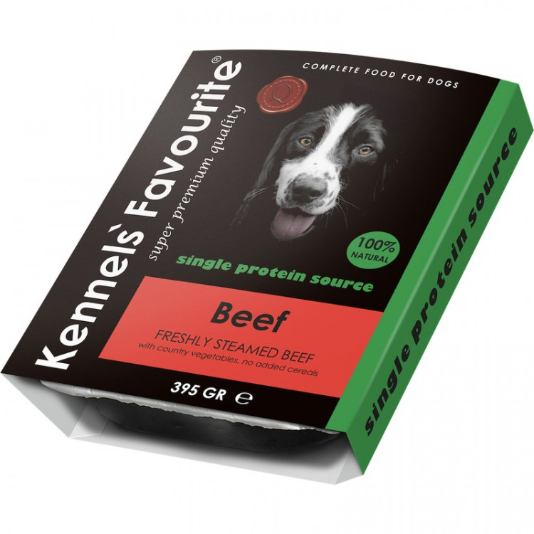 Влажный корм Kennels` Favourite 100% Beef для собак всех пород с говядиной - 395 г
