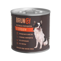 Brunch влажный корм для взрослых собак с сердцем в консервах - 240 г