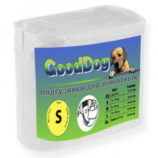 GoodDog подгузники для собак размер S 16 шт/уп 39*27,5 см