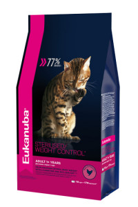 Eukanuba Adult Sterilised Weight Control для стерилизованных кошек и кошек с ожирением - 10 кг