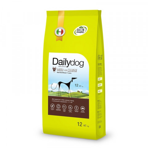 Сухой корм Dailydog Adult Small Breed Deer and Maize для взрослых собак мелких пород с олениной и кукурузой 12 кг