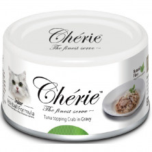 Pettric Cherie Hairball Control влажный корм для кошек с тунцом и мясом краба в подливе - 80 г