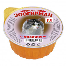 Влажный корм Зоогурман для взрослых кошек с кроликом - 100 г
