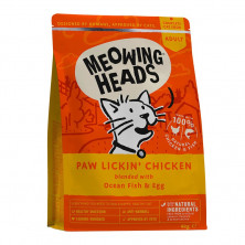 Сухой корм Meowing Heads Paw Lickin’ Chicken для взрослых кошек с курицей и рисом - 4 кг