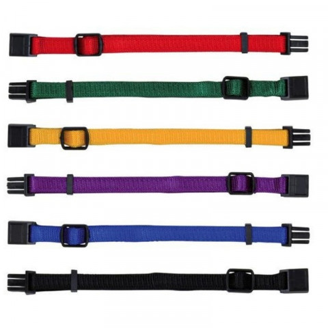 Набор ошейников Trixie для щенков S-M 17-25 см/10 мм красный, зеленый, желтый, фиолетовый, синий, черный - 6 шт 1 ш