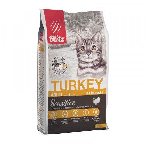 Blitz Adult Cats Turkey для кошек с индейкой - 2 кг