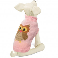 Triol свитер для собак "Сова", розовый XS, 20 см