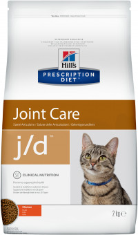 Hill's Prescription Diet j/d Joint Care корм для кошек диета для поддержания здоровья суставов курица 2 кг