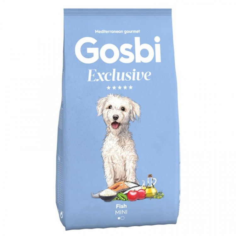 Сухой корм Gosbi Exclusive для взрослых собак мелких пород с рыбой - 7 кг