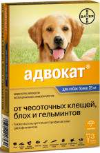 Bayer Адвокат для собак более 25 кг - 3 пипетки