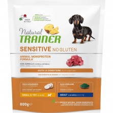 Trainer Natural Sensitive сухой корм для взрослых собак мелких пород без глютена с ягненком - 800 г