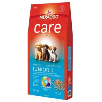Полнорационный корм Meradog Junior 1 для щенков всех пород с 2-х месяцев, кормящих и беременных сук - 4 кг