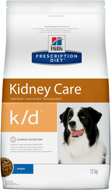 Hill's Prescription Diet k/d Kidney Care сухой диетический корм для собак диета для поддержания здоровья почек - 12 кг