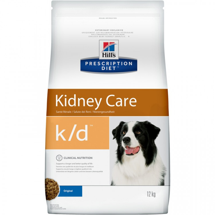 Hill's Prescription Diet k/d Kidney Care сухой диетический корм для собак диета для поддержания здоровья почек - 12 кг