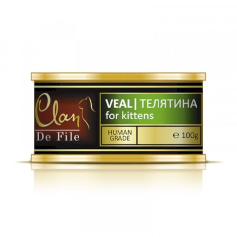 Clan De File влажный корм для котят с телятиной в консервах - 100 г