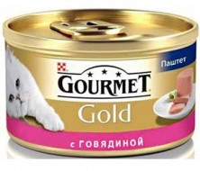 Консервы Gourmet Gold паштет для кошек с говядиной - 85 г
