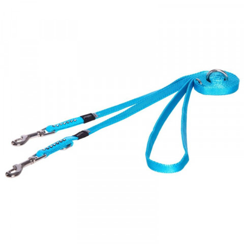 Поводок перестежка для собак ROGZ Luna XS-11мм 2 м (Голубой HLM500B)