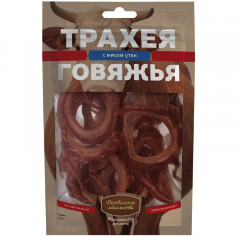 Деревенские лакомства Трахея говяжья с мясом утки - 50 г