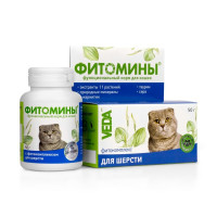 Veda Фитомины функциональный корм для кошек с фитокомплексом для шерсти- 50 г